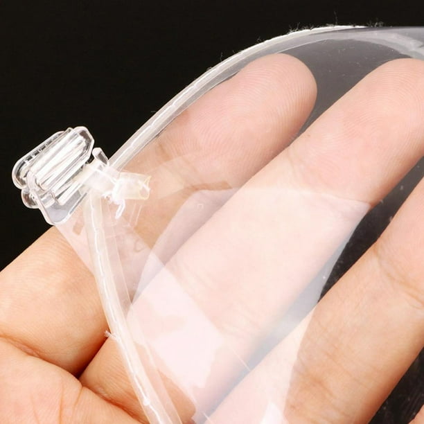 Women 3/4 Cup Transparent Clear Plastic Bra Strap Gather Push Up
