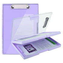 sixwipe Clipboard with Storage, 8.5x11 Heavy Duty Boards with 2 Storage Case and Compartment Translucent, Nursing Clipboard Folder Case for Office Supplies