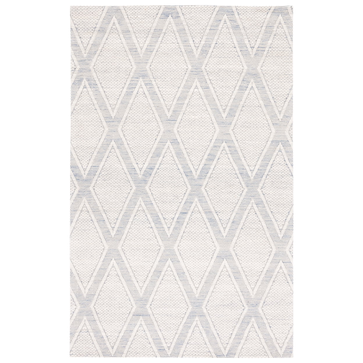 SAFAVIEH Marbella Asa Diamond Runner Rug, Navy/Ivory, 2'3" x 9'