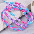 thumbnail image 6 of Fasijew Healing Bracelet Grounding Stone Bracelet Spiritual Protection Stability Wax Line Braided Colorful Beaded Smooth Adjustable Circumference Women Woven Bracelet 3 Pcs/Set, 6 of 7