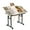 Nature&Gray, variant on Jigsaw Puzzle Table for Adults with Drawers, Wooden Puzzle Board with Folding Legs, Cover and Wheels, 5 Adjustable Up Angles, Coffee&Gray