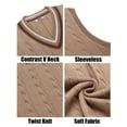thumbnail image 5 of COOFANDY Men's V Neck Sleeveless Sweater Vest Slim Fit Casual Knitted Sweater Vest Twisted Pullover, 5 of 10