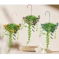 thumbnail image 4 of Tarmeek Pink Wrought Iron Wall Mounted Umbrella Shaped Planter Container for Indoor Outdoor Home Garden Decor, No Drill Installation Required, 4 of 6