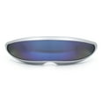 thumbnail image 6 of Mirror Lens Monolens Cyclops Robotic Futuristic Sunglasses Silver Blue Mirror, 6 of 9