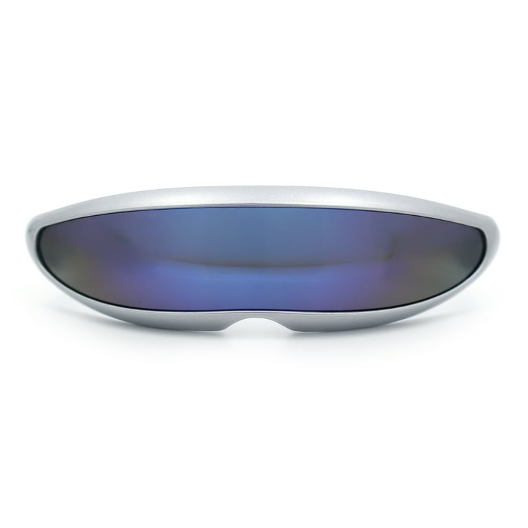 Mirror Lens Monolens Cyclops Robotic Futuristic Sunglasses
