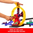 thumbnail image 4 of Disney and Pixar Cars Race to Celebrate Lightning McQueen Celebration Raceway Playset & Toy Car, 4 of 7