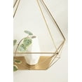 thumbnail image 6 of Kate and Laurel Prouve Decorative Geometric Multi-use Metal Wall Display Shelves, Gold, 2 piece set, 6 of 7