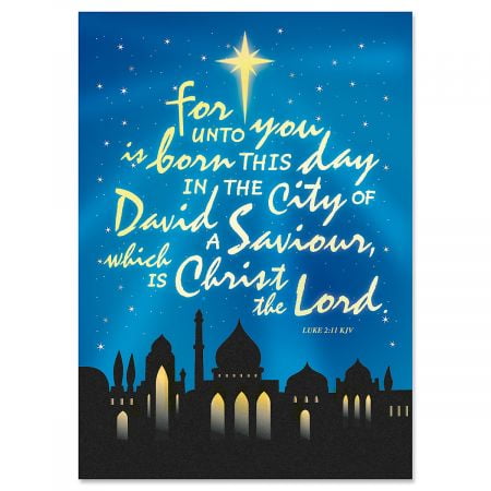 Bethlehem Religious Christmas Cards- Set of 18 Holiday Greeting (Best Religious Christmas Card Sayings)