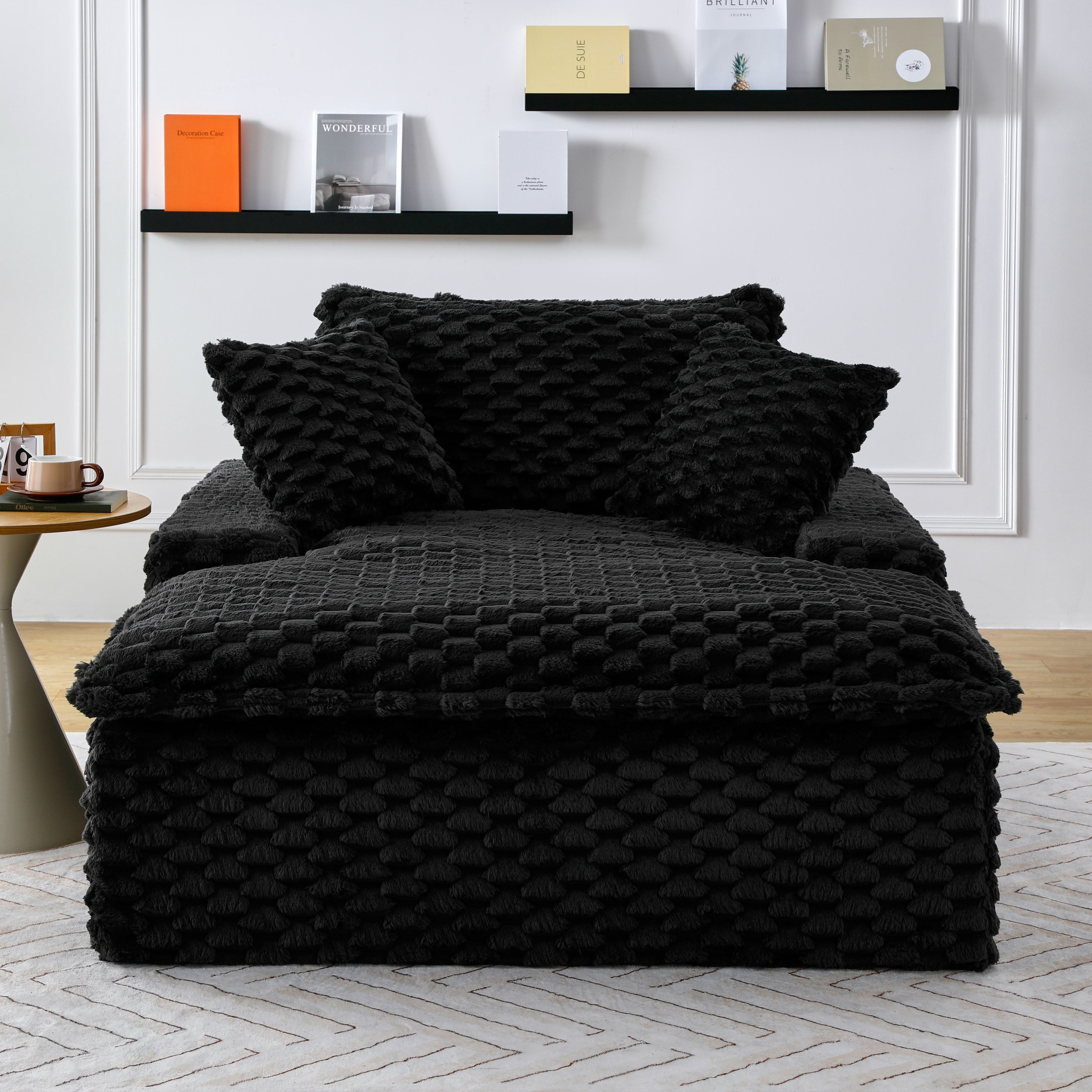 BSHTI 51 inch Comfort Bearing Sofa Couch,Two Pillows and One Backrest Sofa Bed with Suitable for Living Rooms