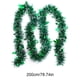 thumbnail image 3 of Guirnalda de confeti para árbol de Navidad de 78,7 pulgadas, color verde, dorado, rojo y rosa, con copos de nieve de plástico | Decoración festiva para fiestas navideñas, guirnaldas DIY, envoltura, 3 of 6