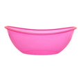 thumbnail image 2 of TigerChef 80 Ounce Neon Glow In The Dark Under Blacklight Colored Heavy Duty Disposable Plastic Oval Contoured Bowls Set In Pink Blue Green Orange Set Of 4 (80 Oz Oval Bowl, Multi-Colored), 2 of 6