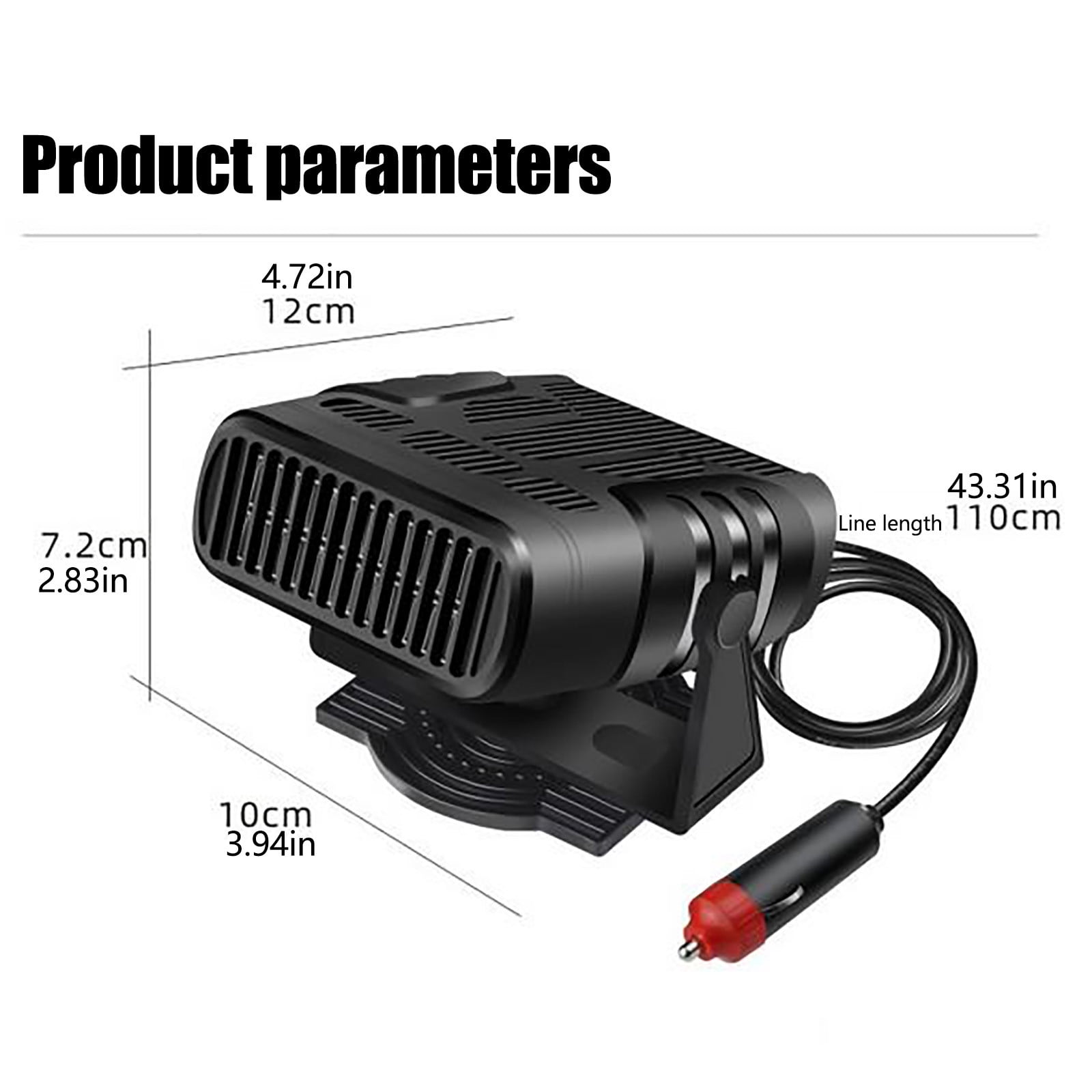 Winter Clearance! Tunhigl Car Heater Defrost Heater Heater-border 12V24V Portable Car
