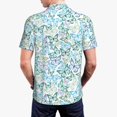 thumbnail image 3 of Balery Butterflies Printed Men’s Short Sleeve Polo Shirt, Midweight Men's Shirt,Golf Polo shirts -Large, 3 of 8