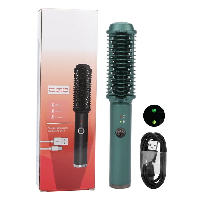 Cepillo alisador de pelo USB con temperatura ajustable
