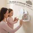thumbnail image 3 of Threns Cloud Floating Corner Shelves - Set of 3 Cloud Corner Wall Shelves for Kid’s Room, White Floating Shelf Nursery Wall Deor, Small Cute Clouds Dispaly Shelf for Toys, Plants and Storage, 3 of 11