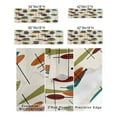 thumbnail image 3 of Kitchen Cafe Valance Curtain for Small Windows,Medieval Abstract Geometric Art Rod Pocket Short Valances Orange Teal Red Oval on Linen Window Treatment Panel for Living Room/Bedroom/Bathroom,60x18in, 3 of 9