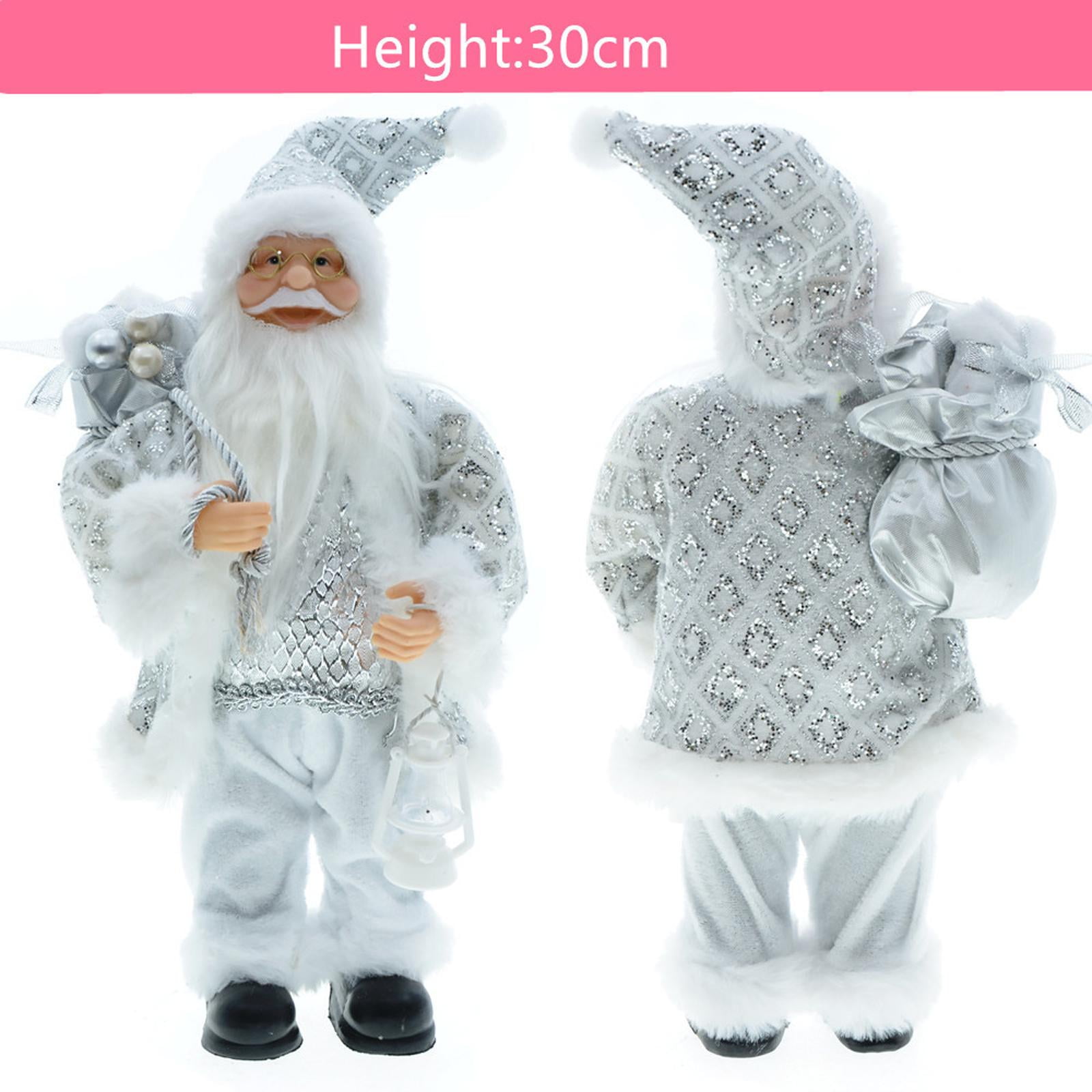 12inch Standing Santa Doll Christmas Figure Figurine Statue Toy Xmas Ornament Sculpture for