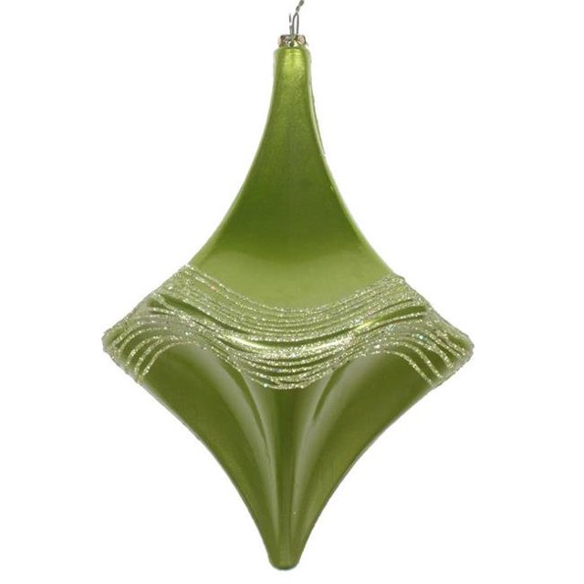 Vickerman MT194054D 8 in. Celadon Candy Glitter Drop Ornament