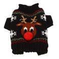 thumbnail image 2 of Dog Christmas Sweater, Dog Snow Sweaters Cute And Charming Christmas Elk Pattern  For Traveling For General Parties For Small Medium Dogs M Black, 2 of 8