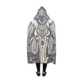 thumbnail image 2 of ASHLEIGH Hooded Blanket Vintage Elephant Pilling Polar Fleece Wearable Blanket Throw Blanket 50x60 inches, 2 of 2