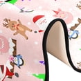 thumbnail image 6 of SKYSONIC 2'X6' Happy Santa Claus Deer Runner Rug with Rubber Backing, Merry Christmas Pink Non Slip Entryway Rug Runner Washable Soft Area Rug Carpet for Hallway Bedroom Kitchen Decor, 6 of 6