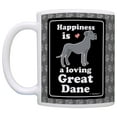 thumbnail image 3 of ThisWear Great Dane Gifts Happiness is a Loving Great Dane Lover 11 ounce Coffee Mug Paw Prints, 3 of 5