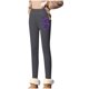thumbnail image 4 of Gibobby Leggings de cintura alta Leggings de entrenamiento de color sólido grueso de longitud completa para mujer, cómodos, elásticos, de cintura alta（Gris， M), 4 of 5