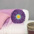 thumbnail image 2 of JWH 3D Handmade Round Decorative Soft Velvet Flower Throw Pillows for Bedroom Couch Bed Decor 12inch Deep Lavender, 2 of 7