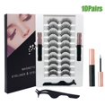 thumbnail image 2 of Juego de pestañas postizas de visón magnéticas mágicas, delineador de ojos líquido, sin pegamento, extensión de maquillaje de ojos, pestañas esponjosas, 3 pares, 5 pares, 7 pares, 10 pares hola suerte unisex, 2 of 2