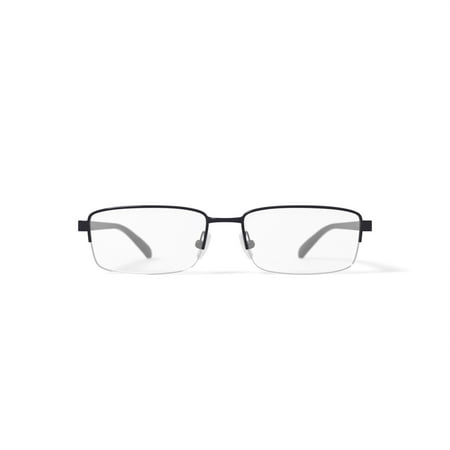 OCTO180 Men's Challenger Rectangular Prescription Eyeglasses with Case, Gray