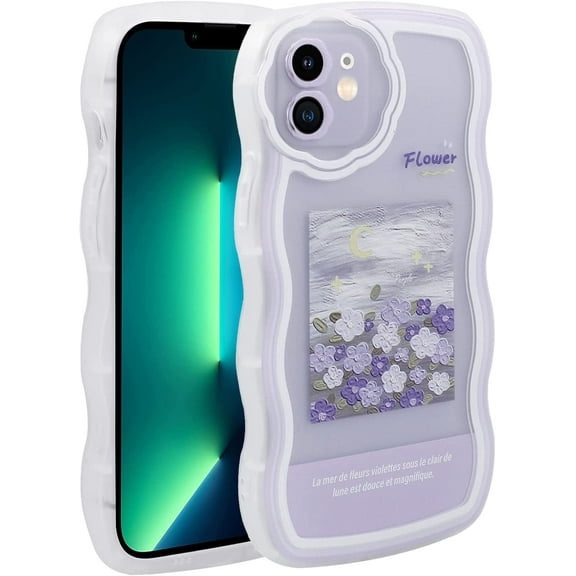 Menkey Shockproof Fashion Cell Phone Case for Apple iPhone 12, Purple