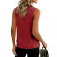 thumbnail image 5 of Lumtrix Cotton Linen Tank Tops For Women Casual Cute Gauze Button Down Crewneck Sleeveless Summer Shirts Loose Lightweight Vests 2026 Red M, 5 of 6