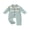 Blue, variant on Cjfdfy Newborn Baby Boy Spring Fall Winter Clothes Infant Baby Boys Cotton Linen Outfit 0 3 6 12 18 Months Lapel Romper One Piece Contrast Color Long Sleeve Button Down Jumpsuit with Chest Pockets