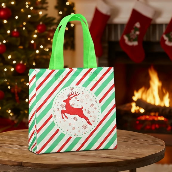 Kumdkd Extra Large Christmas Reusable Tote Gift Bags