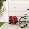 thumbnail image 1 of vidaXL Pet Bike Trailer Red Oxford Fabric and Iron, 1 of 5