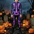 thumbnail image 2 of JAJAHO Kids 3D Skeleton Jumpsuit Boys Girls Halloween Jumpsuit Zipper Front Dress Up Onesies 7-14Y, 2 of 5