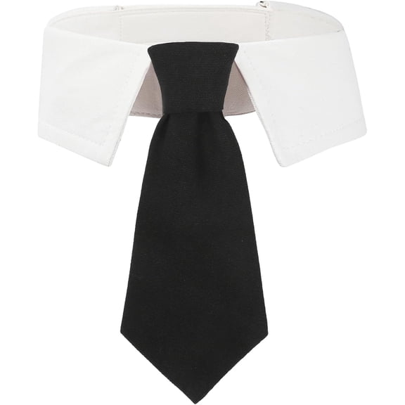 GASTROPOD Dog Neck Tie Collar, Wedding Dog Tuxedo, Black, Small | Adjustable Hook and Loop, Soft Washable Fabric, Black Dog Tie, Formal Dog Costume for Small Dog Wedding Birthday Party