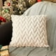thumbnail image 4 of Cojín Decorativo con Bordado de Hojas En 3D, Color Beige, Suave, para Mesilla de Noche, Oficina, Sofá o Lumbar - 45X45Cm | Poliéster - 1 Unidad, 4 of 6