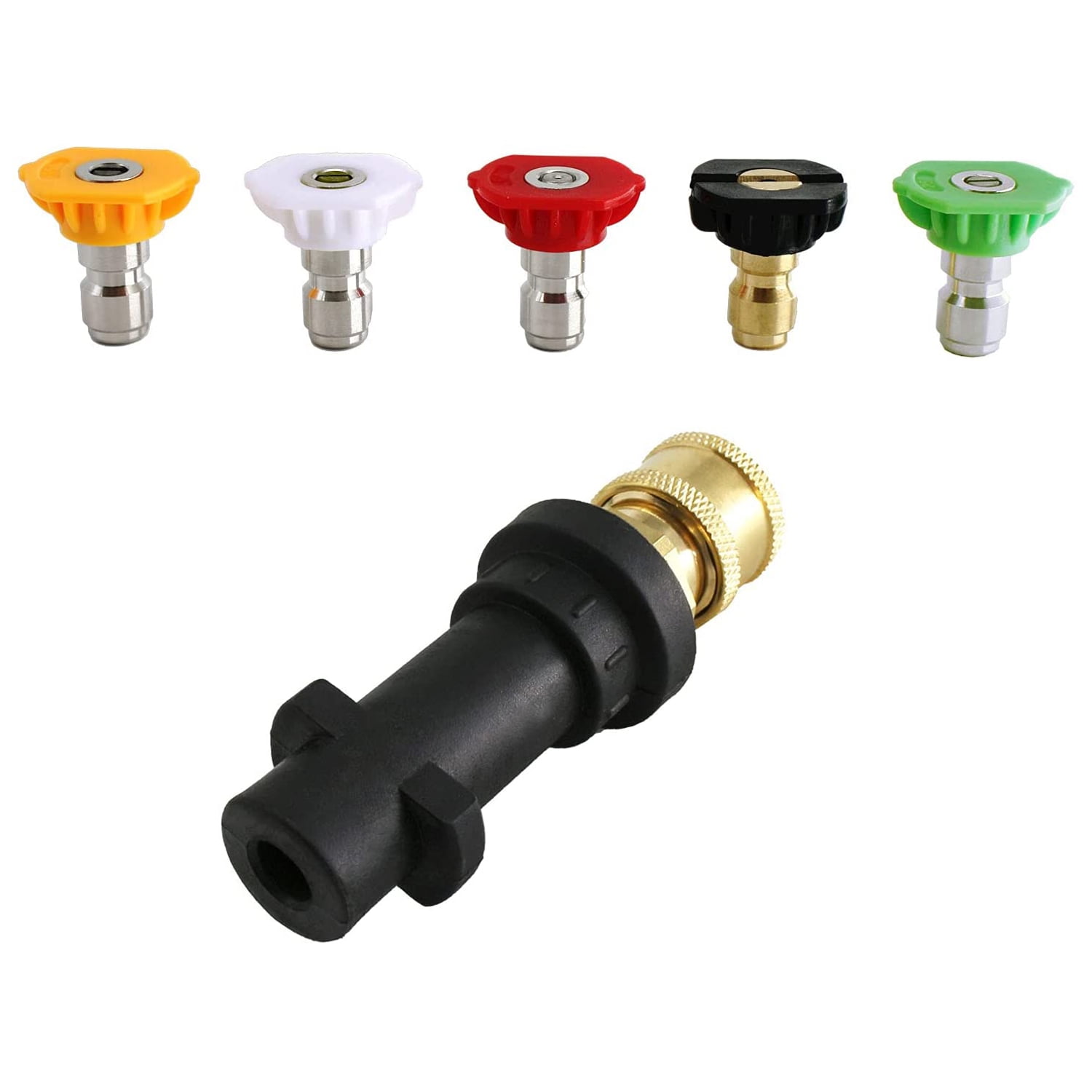 Pressure Washer Quick Connect Tip Nozzle Size 2.5 GPM Yellow 15 Degree Spray 