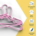 thumbnail image 5 of Plastic Kids Clothes Hangers – Children Clothes Hanger with Shoulder Notch, 11.6 Inch Space-Saving Closet Organizer for Baby, Toddler, and Kids Clothing, Hold Up To 5 lbs, Pack of 100, Pink, 5 of 7