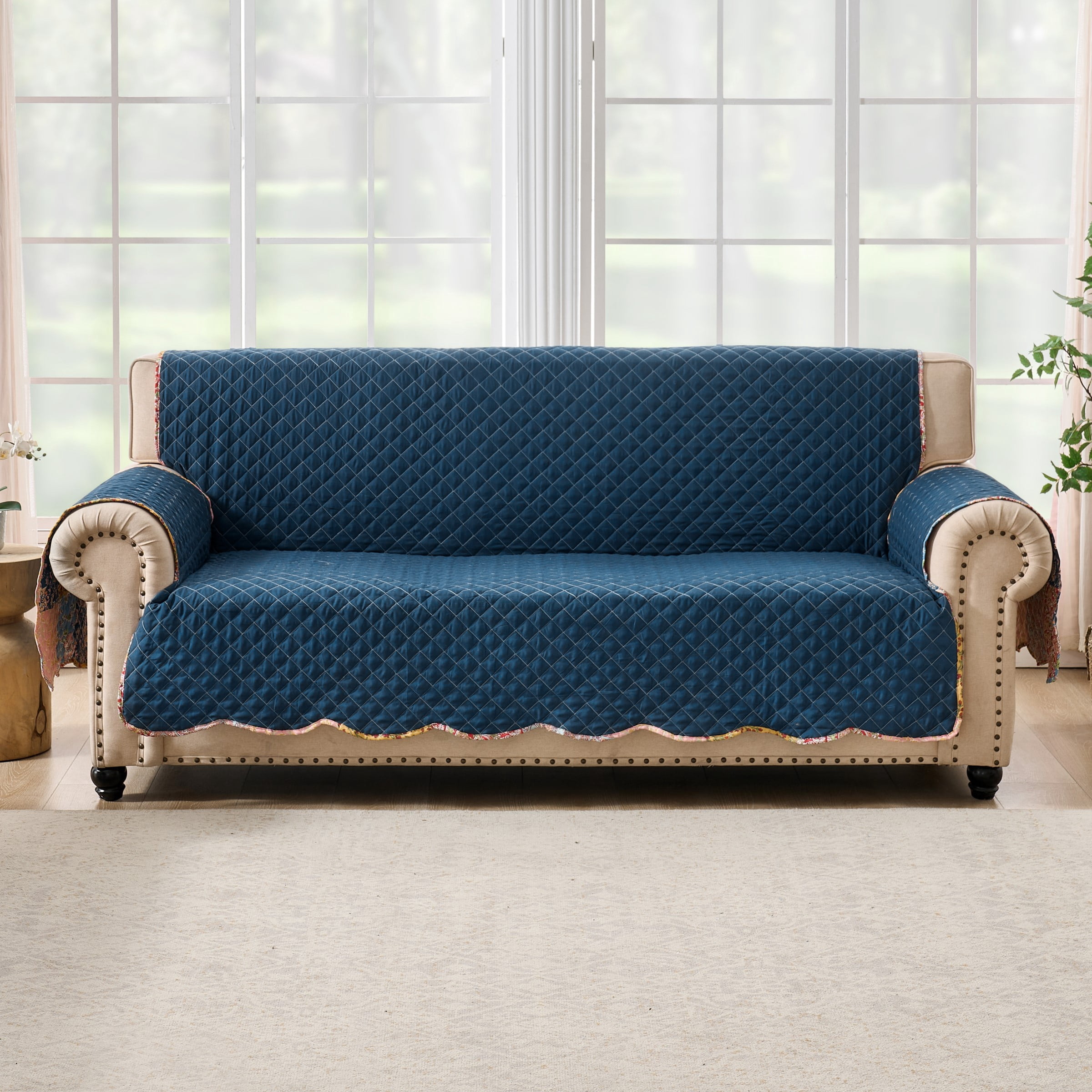 Greenland Home Fashions Tangier Boho Print Print Reversible Slipcover/Furniture Protector, Sofa