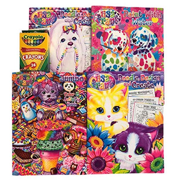 Download Lisa Frank Giant Coloring Activity Set Jumbo Coloring Books Doodle Design Paint With Water Crayons Walmart Com Walmart Com