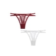 thumbnail image 1 of Xmarks Sexy Floral Lace G-String Thong Panties 2 Pack S-XL, 1 of 7