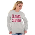 thumbnail image 4 of Llama Squad Save The Drama Alpaca BFF Women Plus Size Crewneck Sweatshirt Brisco Brands 3X, 4 of 5