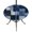 Navy Blue, variant on Round Outdoor Tablecloth with Umbrella Hole and Zipper, Turquoise Patchwork Tablecloth with Elastic Waterproof, Modern Simple Abstract Geometric Boho Patio Table Covers for 45" - 54" Pool Tables