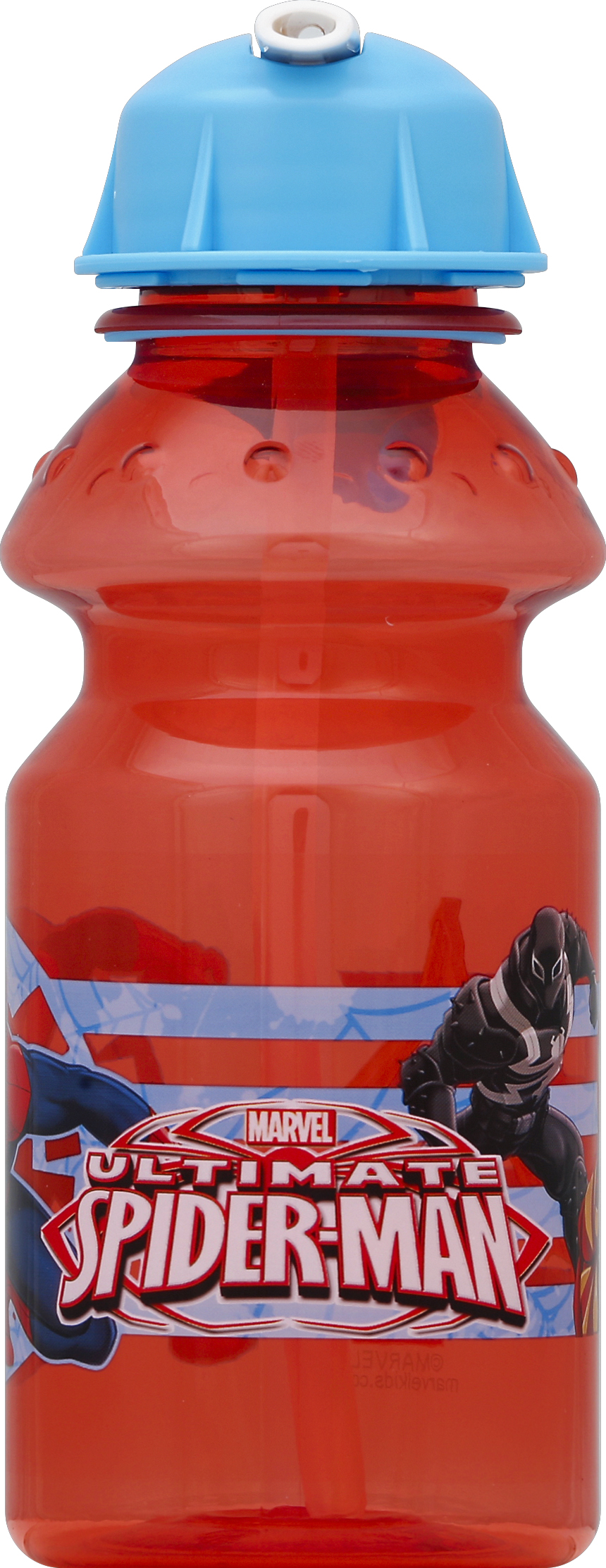 Zak Designs Marvel Comics Spider-Man Kids Water Bottle with Straw and Built-in Carrying Loop, Durable Bottle Has Wide Mouth and Break Resistant Design is Perfect for Kids (14oz, Tritan, BPA-Free) - image 2 of 2
