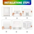 thumbnail image 4 of Cheinxy Baby Boxes with Letters for Baby Shower,4 Transparent Balloon boxes for Gender Reveal Decorations Birthday Wedding Party Backdrop, White, 4 of 7