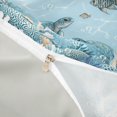 thumbnail image 4 of spefrowx Watercolor Sea Turtle Twin Duvet Cover for Kids Boys Girls, Blue Coral Wildlife Twin Bedding, Gray Reversible, 2-Piece, 1 Duvet Cover and 1 Pillowcase, 4 of 6