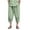A01-Green, variant on JUUYY Men's Linen Cropped Trousers Hippie Harem Pants 3/4 Length Pants Elasticated Waist Trouser Solid Color Shorts Baggy Beach Pants White XXXXXL