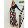 thumbnail image 6 of Chiclily Women's Long Sleeve Loose Plain Maxi Dresses Casual Long Dresses with Pockets, Multicolored L, 6 of 6